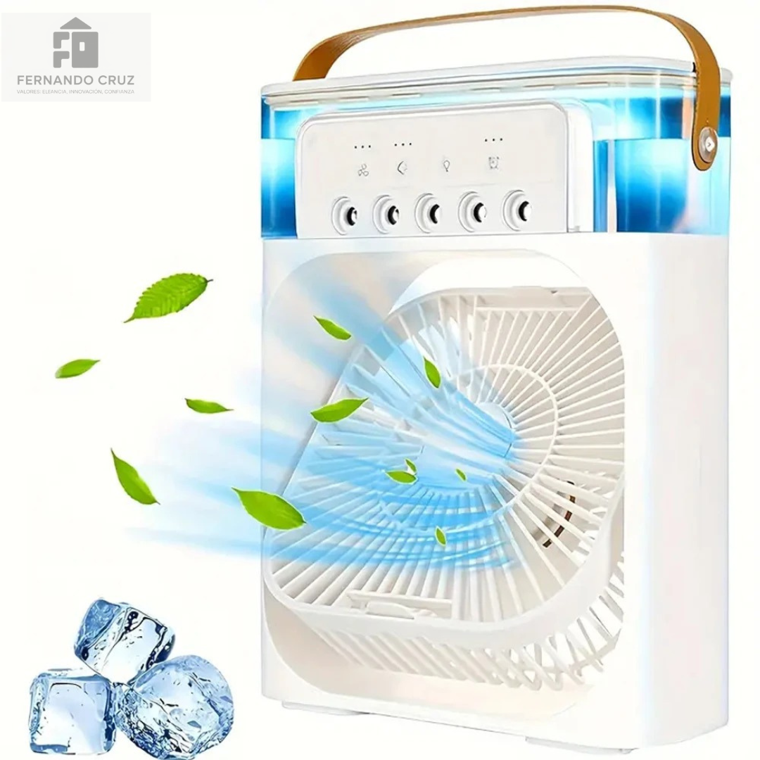 Ventilador Humidificador Portátil 3 en 1
