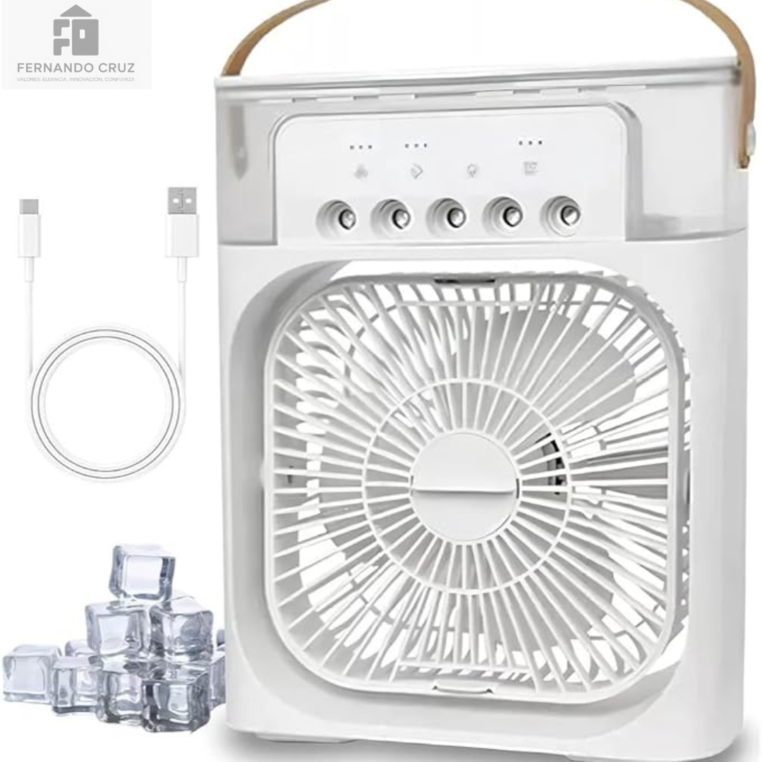 Ventilador Humidificador Portátil 3 en 1
