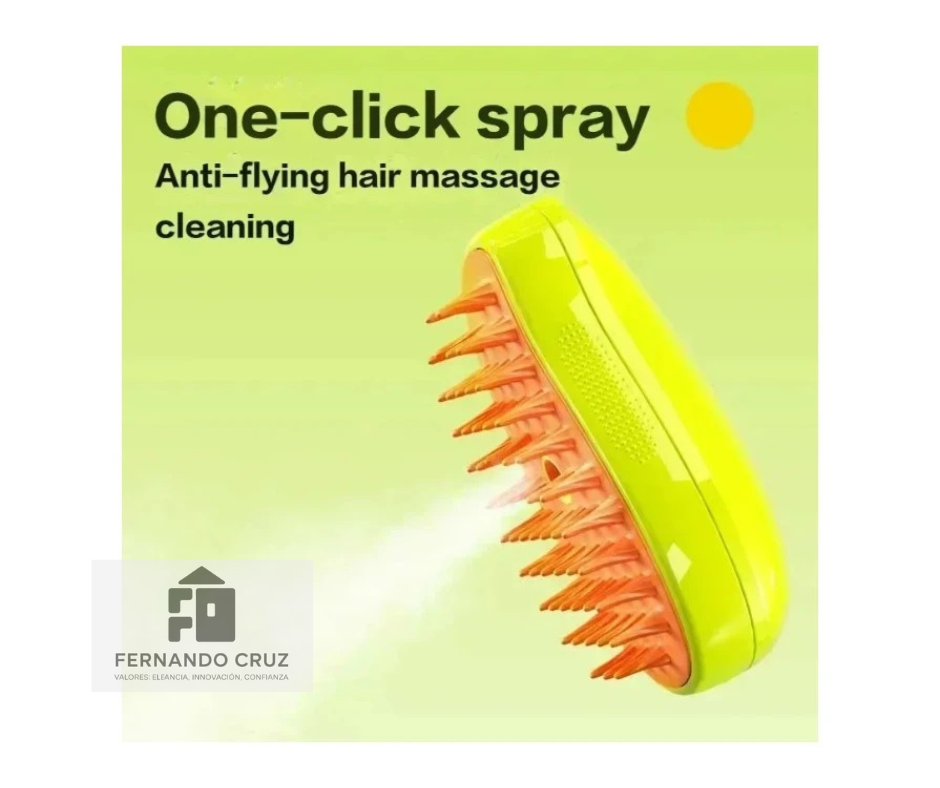 Cepillo vaporizador 3 en 1 para mascotas